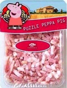 a bag of peppa pig shaped food