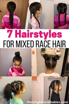 Mixed Race Hair, Mixed Girl Hairstyles, Dark Curly Hair, Biracial Hair