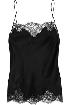 Carine Gilson, Black Lace Cami, Studio Workshop, Silk Camisole, Lace Silk, Lace Camisole, Silk Lace