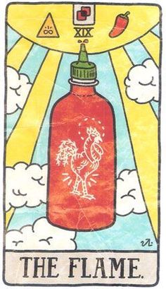 the flame bottle tarot card