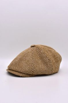 "KulahTR Mustard Herringbone Wool 8 Panels Cap is inspired by the Peaky Blinders. This hat is handcrafted in our own workshop. If you don't want our \"K brand metal icon\" to appear, send us a message. Head Size : One Size (56-59cm is elastic) Material : Wool Blend Unisex design, vintage style. Only dry cleaning. ✔️Our product photos belong to our company, you don't have to worry when you order from our registered brand named Külah (KulahTR) and the product in the photo will reach you." Beige Flat Cap, One Size Fits Most, Beige Flat Cap One Size Fits Most, Beige Flat Cap, One Size Fits Most Beige Flat Cap, Vintage Beige Visor Hat, Classic Beige Flat Cap, Adjustable Beige Beret Cap, Adjustable Brimmed Hat With Herringbone Pattern, Adjustable Short Brim Hat With Herringbone Pattern