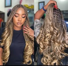 How to French curl braids, type of hair that’s used, maintenance tips & 60 trendy French curl braids we’re loving right now. Golden French Curl Braids, Blonde French Braids, Blonde French Curl Braids, French Curl Knotless Braids, French Curls Braids Short, Layered French Curl Braids, French Curl