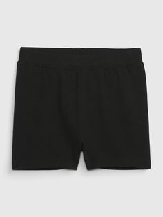 Made with 96% organically grown cotton.  Organic cotton is better for people and the environment because it's grown without the use of harmful synthetic pesticides and fertilizers.  Elasticized easy pull-on waist.  Straight, easy fit.   Easy, pull-on waist. Cycle Shorts, Pesticides, Shorts Black, The Gap, Black Mini, Mix Match, Childrens Clothes, Baby Toddler, Chloe