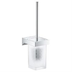 a toilet brush and holder on a white background