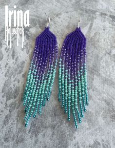 Dark violet beaded earrings Turquoise seed bead earrings Gradient long beaded earrings Czech beads tassel earrings Long boho earrings Indian Purple Beaded Fringe Drop Earrings, Handmade Bohemian Long Drop Tassel Earrings, Handmade Long Drop Bohemian Tassel Earrings, Bohemian Beaded Long Drop Tassel Earrings, Bohemian Purple Earrings With Tiny Beads, Purple Jewelry With Beaded Fringe And Round Beads, Handmade Purple Bohemian Beads, Summer Purple Beaded Jewelry, Bohemian Long Drop Tassel Earrings With Colorful Beads