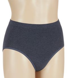 From Modern Movement, this brief features:Seamless, stretch knit fabricationElastic waistband and leg openingsTagless designComfortable fitFull rear coverageCotton/nylon/spandex gussetCotton/nylon/spandexMachine wash/tumble dry lowImported. High Waist Seamless Elastic Activewear, Seamless Elastic Workout Bottoms, Fitted Seamless Gray Bottoms, Stretch Nylon Full Coverage Bottoms, Seamless Full Coverage Workout Bottoms, Stretch Nylon Bottoms With Full Coverage, Shaping Nylon Workout Bottoms, Stretch Seamless Fabric Gray Bottoms, Stretch Gray Bottoms In Seamless Fabric