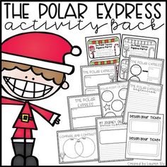 the polar express activity pack for kids to practice their writing skills and making snowman faces