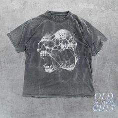 ABOUT THIS PRODUCT - Originally  designed by Oldschoolcult (Hand drawn) - Runs true to size (Relaxed fit) - For oversized fit go one sizes up your normal size - Comfortable unisex fit - 100% cotton - Professional high quality print TYPES - Available in given colors and sizes - See pictures for example ORDER & SHIPPING - It will take 1-4 business days to print and ship. Estimated shipping times are given but in almost all cases, the items are delivered before the latest date. AFTERCARE - Wash ins 2000s Horror, Horror Clothes, Screaming Skull, Bleach Tie Dye, Y2k Goth, Streetwear Grunge, Limassol, Graphic Shirt, Graphic Shirts