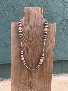 New Without Tags * Ethnic Regional Style : Native American * Jewelry Type : Necklace * Type : Necklace * Style : Necklace * Tribal Affiliation : Navajo * Main Stone : Rhodonite This Is A Beautiful Sterling Silver Pink Rhodonite. Sterling Silver Assorted Beads Necklace Measuring 18 Inches. Great Necklace By Itself Or For Layering! Will Vary Thank You For Checking Us Out Please Contact Us If You Have Any Questions. 9/29/22 Southwestern Single Strand Sterling Silver Jewelry, Southwestern Single Strand Jewelry For Gifts, Southwestern Single Strand Jewelry Gift, Bohemian Single Strand Round Jewelry, Southwestern Style Necklaces With Large Beads, Southwestern Style Round Gemstone Beads Jewelry, Hand-strung Artisan Pink Jewelry, Rustic Large Beads Jewelry As Gift, Pink Artisan Hand-strung Jewelry