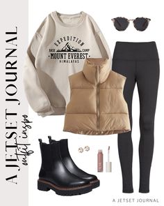 Amazon Lookbook, Amazon Winter Outfits, Trendy Airport Outfits, Lake Outfits, Casual Boots Outfit, Vest Outfit Ideas, Hume Lake, Amazon Outfits