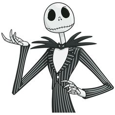 a cartoon skeleton in a tuxedo suit holding his hands out to the side