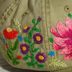 Embroidered ball cap with floral design custom baseball cap | Etsy Green Embroidered Baseball Cap For Spring, Spring Embroidered Green Baseball Cap, Embroidered Cotton Baseball Cap As Gift, Multicolor Embroidered Snapback Baseball Cap, Spring Embroidered Hat For Gift, Embroider Hat, Women Baseball Cap, Custom Baseball Cap, Women Baseball