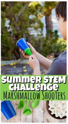 Stem Activity For Kids, Summer Activity For Kids, Marshmallow Shooter, Summer School Activities, School Age Activities, Summer Camp Activities