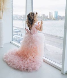 Blush pink dress Birthday girl gown Birthday baby Baby girl dress Size 2T Toddler dress Size 3T Size 4T Gown with train Pink baby dress First year party Long train dress  1st birthday dress This stylish Ombre baby girl dress have very original fashionable design and made of high-quality tulle will be perfect for any celebration....birthday, wedding, parties, Christmas, photography, Valentine's Day, dance, evening, flower girl  dress, ball gown, festivals wear, dance, dress-up, fairy & princess c Kids Tulle Dress, Blush Pink Birthday, Toddler Prom Dresses, First Year Birthday, Baby Girl Gown, Fairy Princess Costume, Gown Birthday, Birthday Baby Girl, Fluffy Dress