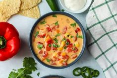 Creamy Taco Soup, Quick Dinner Options, Liquid Lunch, 15 Minute Meals, Chair Exercises, Pickling Jalapenos, Canned Corn, Taco Soup, Corn Chips