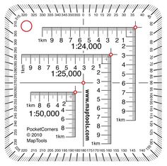 a square ruler with the words pocket corners and numbers on it, as well as an arrow