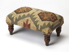 HYGGE CAVE | SOUTHWEST MOUNTAIN LODGE FOOT STOOL Lodge Design, Wood Ottoman, Mountain Lodge, Ottoman Footstool, Foot Stool, Wood Vanity, Pouf Ottoman, Western Decor, Traditional Design