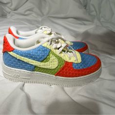 Nike Air Force 1 Lv8 Next Nature. Size 5.5y Or Womens Size 7, Brand New Never Worn. No Box Included. Nike Multicolor Basketball Shoes With Laces, Casual Multicolor Basketball Shoes With Laces, Casual Multicolor Synthetic Basketball Shoes, Casual Multicolor Basketball Shoes With Round Toe, Multicolor Basketball Shoes With Air Max Cushioning, Casual Orange Synthetic Custom Sneakers, Nike Playful Low-top Sneakers, Playful Multicolor Custom Sneakers With Round Toe, Playful Nike Low-top Sneakers