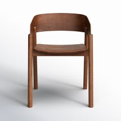 a wooden chair on a white background with no one around it or in the photo