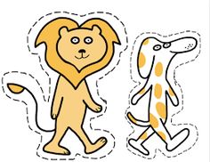 an animal cut out with the shape of a lion and a giraffe