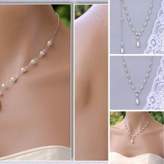 #bridalnecklace #weddingnecklace #bridaljewelry #weddingjewelry #crystalbridal #pearlnecklace #pearlynecklace #pearldropnecklace #collierdemariée #backdropnecklace #ivorypearlnecklace #pearlbacknecklace #backdropnecklace Ivory Pearl Necklace, Backdrop Necklace, Backdrops Necklace, Bridal Pearl Necklace, Pearl Drop Necklace, Wedding Necklaces, Back Necklace, Back Drop, Pearl Bridal