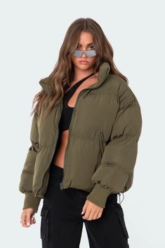 Luca Oversized Puffer – edikted Oversized Puffer Coat, Statement Jackets, Faux Fur Trim Coat, New York Sweatshirt, Oversized Puffer, Birthday Fits, Statement Jacket, Crop Jean Jacket, Cold Outfits