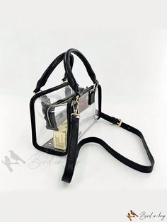 Bird in Bag - Clear PVC Square Binding Contactor Bag, Stadium Approved 12 x 12 x 6 Clear Tote Bag for Concert and Sporting Clear Bag For Concerts, Casual Clear Bags For On-the-go, Clear Shoulder Bag For On-the-go, Clear Crossbody Shoulder Bag For On-the-go, Rectangular Bag With Clear Strap For On-the-go, Clear Tote Bags, Square Bag, Binding, Square