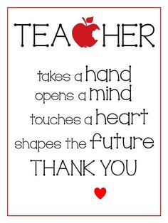 Thank You Gift Teacher Appreciation Gift Teacher Appreciation Poems, Free Teacher Printables, Teacher Poems, Teacher Appreciation Card, Teachers Day Card, Teacher Appreciation Printables, Appreciation Printable, Appreciation Quotes