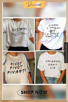 1pcs Stranger Things Friends Dont Lie Pivot I Wish I Could But I Donuwant to Friends Tv Show Phoebe Buffay Quotes T-shirt Women 90s Fashion Cute Funny Tee Friends Clothing, 90s Fashion Women, Phoebe Buffay, Women's Outfits By Occasions, Friends Tv Show, Friends Tv, Friend Outfits, T Shirts With Sayings, Funny Tees