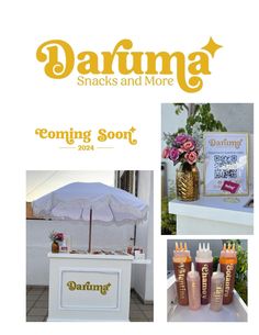 the cover of dafina snacks and more coming soon, with pictures of different items