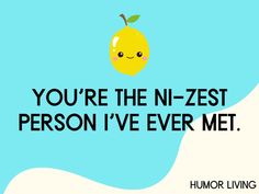 an orange with the words you're the ni - zest person i've ever met