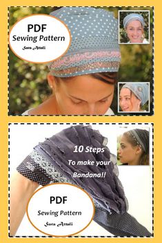 "Do it yourself .." Preparing your headcovering Tichel in ten simple and easy steps. saraattali#tichel#headscarf#headcovering# Head Covering Pattern, Jewish Headcovering, Sewing Scarves, Hair Snood, Dreadlock Hair, Quick Projects, Womens Fashions, Pattern Hair