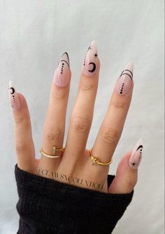 Unghie Sfumate, Witch Nails, Boho Nails, Simple Fall Nails, Space Nails, Hippie Nails, Nagel Tips