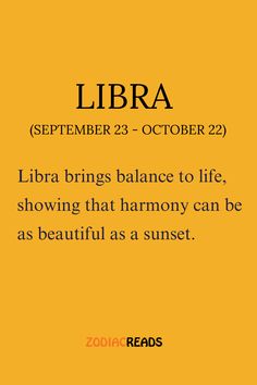 a yellow poster with the words libra written in black on it and an orange background