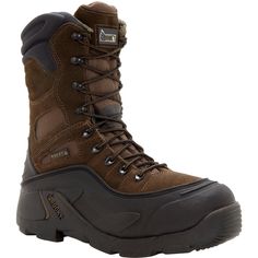 Rocky Men's BlizzardStalker 9" WP 1200G Ins Outdoor Boot - FQ0005454 7 / Medium / Brown - Overlook Boots Insulated Work Boots, Rocky Boots, Insulated Boots, Steel Toe Boots, Steel Toe Work Boots, Men’s Boots, Work Boots Men, Outdoor Boots, Work Boot