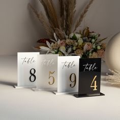 the table numbers are placed next to each other