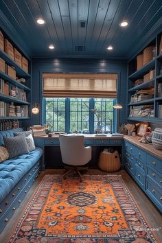 Craft Room Layout Ideas for a Productive Haven - Puqqu Study Renovation Ideas, Stair Landing Office Space, Harry Potter Themed Home Library, Office Library Combo Cozy, Loft Study Room, Middle Room Ideas, Office Library Guest Room Combo, Cozy Office Design, Inhouse Library