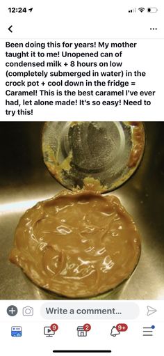 an image of peanut butter being made in the kitchen with text above it that reads, when doing this for yourself my mother taught to me