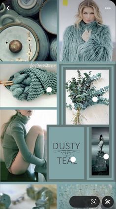 a collage with photos and text that says dusty tea