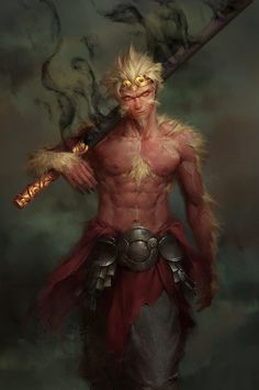 Sun Wukong Concept Art, Sun Wukong Design, Son Wukong, Pet Monkey, Journey To The West, King Art, Fantasy Warrior