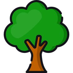 a green tree with a hand on it's trunk is shown in this image