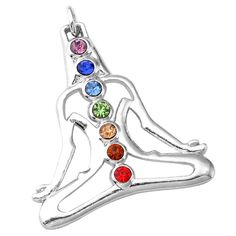 JOVIVI® 7 Chakra Cut Glass Pendant Crystal Reiki Healing Balancing - Yoga Therapy Style Woman Tree Tattoo, Spa Music, Chakra Tattoo, Crystal Reiki, Healing Yoga, Binaural Beats, Reiki Crystals, Yoga Therapy