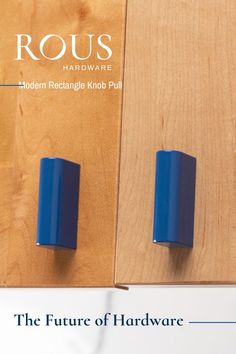 the future of hardware by rous hardware and richard rectangle knob pull - blue