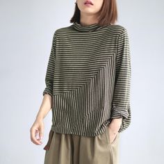 Item Code4291597598782Material71%-80%CottonProduct Details:·Casual,Retro·Half Turtleneck·Stripe·Long SleeveOne Size(Fit for EU 38-42,US8-12,UK12-16,AU12-16,NZ12-16)Length: 62.00 cm/ 24.41 "Bust: 120.00 cm/ 47.24 "Shoulder: 36.00-41.00 cm/ 14.17-16.14 "Sleeve Length: 57.00 cm/ 22.44 "The model height:5'4"/165cm,weight:110.2lb/50kgTips:1. The products are taken in kind, due to shooting techniques, light, and color parameter settings, etc., product images may appear different degrees of color difference on different displays, the actual color, please prevail in kind.2. Because of the cut,the pattern would be a little different with the kind,please consult with the real products,and hope you can understand.3. Due to the different measurement methods and clothing shrinkage, there may be 1-3cm e Stripe Long Sleeve, Boho Style Dresses, October 21, Urban Looks, Bottoming Shirt, Casual Stripes, Kids Sweater, Cozy Fashion, Striped Long Sleeve