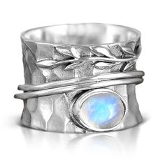 PRICES MAY VARY. FEELING FIDGETY IN A MEETING OR A CLASS? Meditation rings have meditative, anxiety-relief, and calming effects. This spinner ring will help you fidget everywhere while being gorgeous, and without distracting your surroundings. A lifesaver For any natural fidgeter! INSPIRED BY NATURE - This unique Leaves & Moonstone ring is all handmade and Boho-Magic original design. The ultimate ring for any nature lover. Can be worn on the middle or index finger and even as a thumb ring. SPIN Moonstone Ring Sterling Silver, Historical Jewellery, Moonstone Stone, Fidget Rings, Meditation Rings, Spinner Ring, Spinner Rings, Moonstone Ring, Inspired By Nature