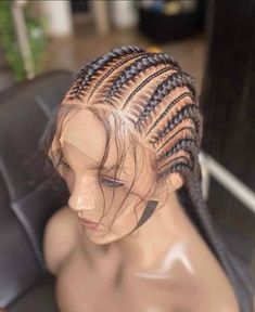 Braid Wigs For Black Women, Cornrow Wig, Braid Wigs, Cornrows Braids For Black Women, Bob Braids Hairstyles, Natural Braided Hairstyles, Kanekalon Hairstyles, Braid Wig, Ghana Braids