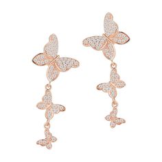 Complete your chic look with these Sunkissed Sterling cubic zirconia butterfly drop earrings. Complete your chic look with these Sunkissed Sterling cubic zirconia butterfly drop earrings. Metal: sterling silver Backings: post Packaging: pouch Plating: rhodium, 14k gold, 14k rose gold Finish: polished Length: 1.45 in.STONE DETAILS Stone type: cubic zirconia Shape: round Setting: prong Gemstones may have been treated to enhance their appearance. Special care may be required. Please visit our Gemst Butterfly Shape, Butterfly Earrings, Keep Jewelry, Gold Plated Sterling Silver, Sterling Silver Bracelets, Gold Vermeil, Nordstrom Rack, Jewelry Earrings Dangle, Cubic Zirconia