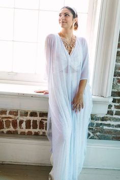 White Sheer Rhinestone Long Caftan - Fringe+Co Elegant Flowy Maxi Length Cover-up, Elegant Flowy Maxi-length Cover-up, Elegant Maxi Length Beach Cover-up, Fitted V-neck Kaftan For Evening Wear, Long Sequined Kaftan For Party, Elegant Sheer Maxi Dress As Beach Cover-up, Elegant Sheer Maxi Dress For Beach Cover-up, Elegant White Sheer Cover-up, White Fitted Evening Kaftan