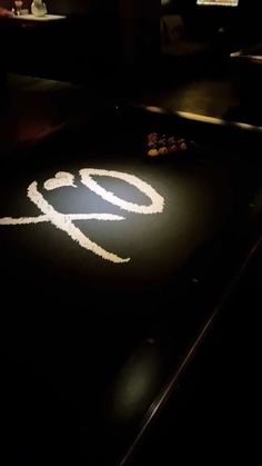 a close up of a pool table with the number twenty on it