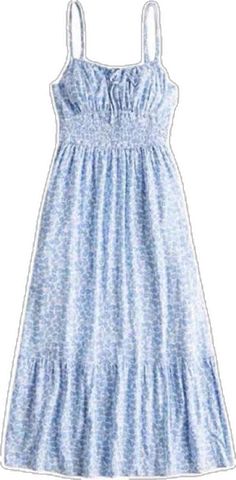 Casual Blue Strapless Midi Dress, Casual Sleeveless Dress With Smocked Bodice, Casual Sleeveless Dress With Smocked Bodice For Summer, Casual Sleeveless Dress With Spaghetti Straps For Daywear, Casual Strapless Midi Dress With Floral Print, Sleeveless Dress With Smocked Bodice For Summer Daywear, Casual Blue Strapless Sleeveless Dress, Summer Sleeveless Dress With Smocked Bodice For Daywear, Casual Strapless Cotton Sundress